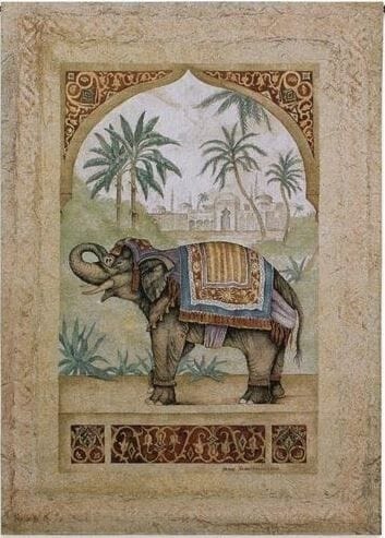 Exotic Elephant II Loom Woven Tapestry - 132 x 94 cm (4'4