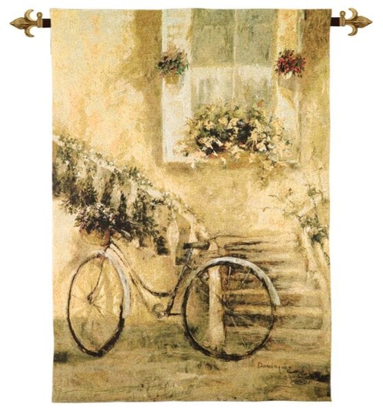 Courtyard Bicycle Loom Woven Tapestry - 133 x 95 cm (4'4
