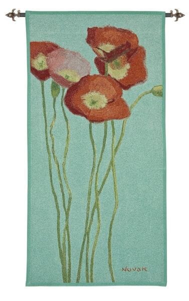 Tall Poppies Loom Woven Tapestry - 122x63cm (4'0