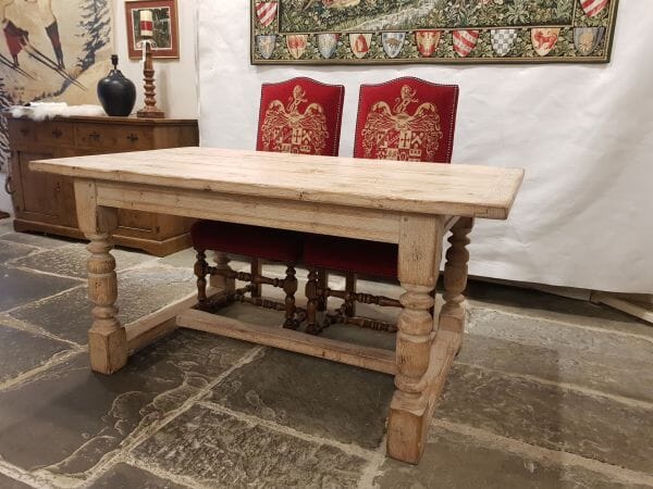 Oak Refectory Table with Moulded Rails 5'0