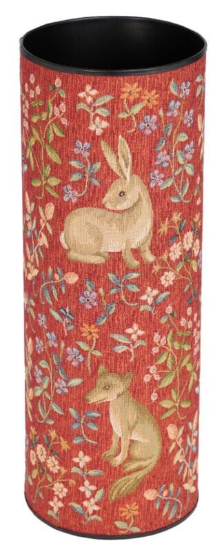 Medieval Rabbit & Fox Tapestry Umbrella Stand
