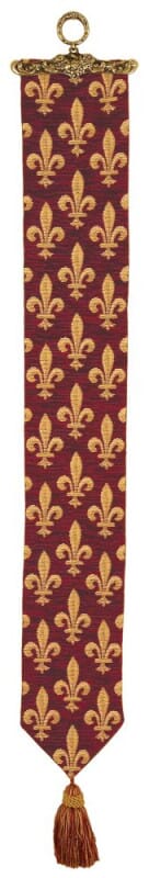 Fleur de Lys Burgundy Bellpull