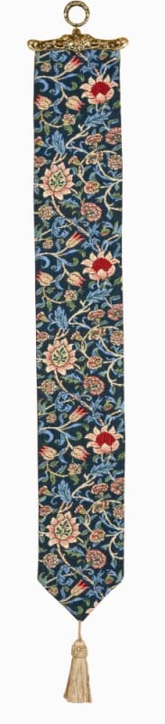 Morris Flowers Blue Bellpull