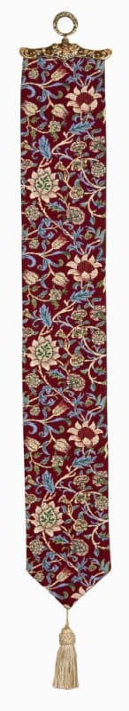 Morris Flowers Red Bellpull