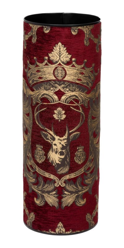Regal Stag Red Tapestry Umbrella Stand