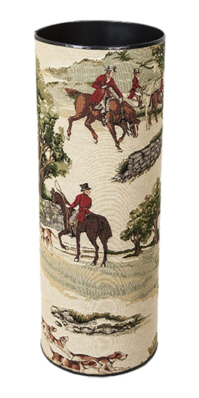 English Hunt Tapestry Umbrella Stand