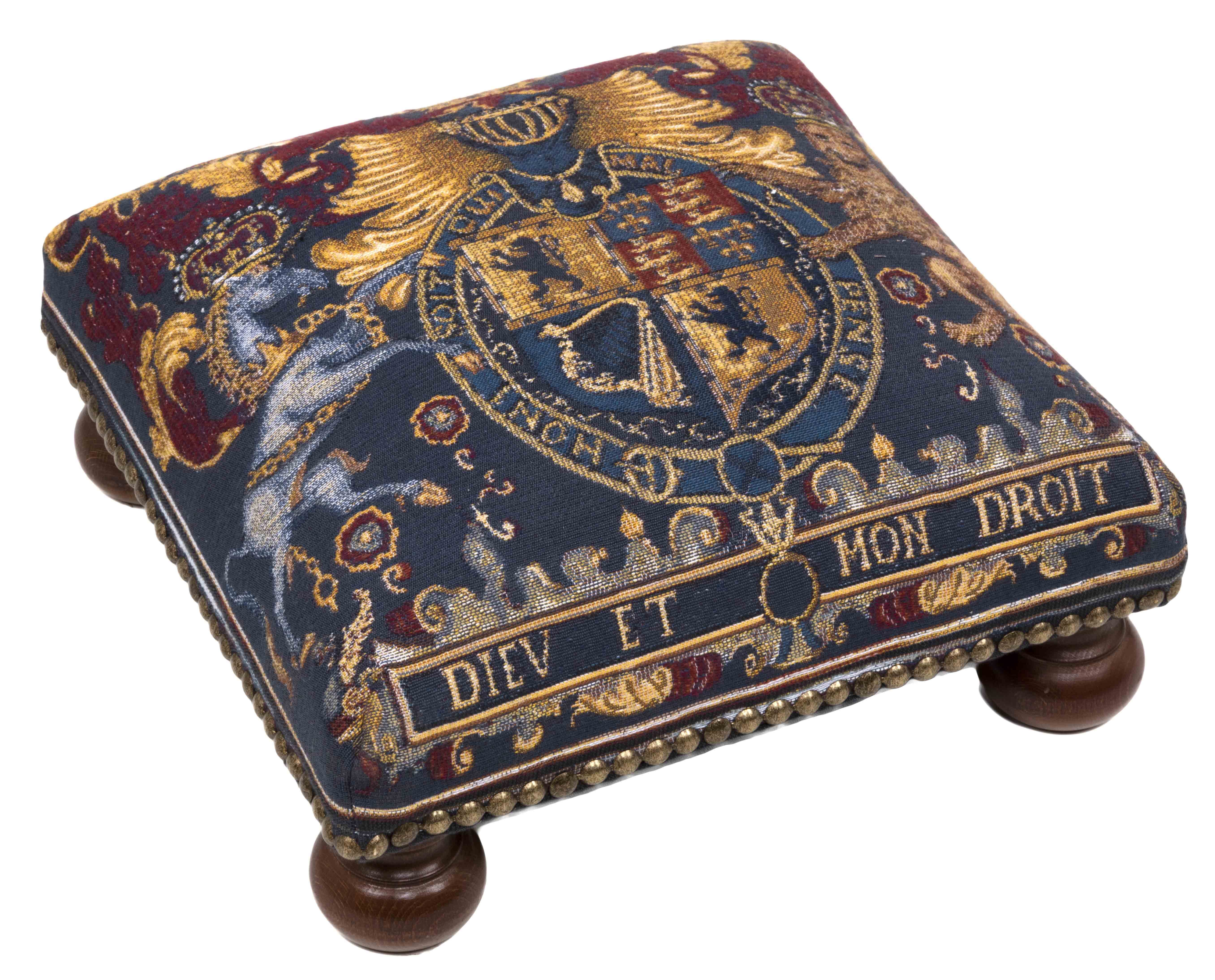 Small tapestry footstool hot sale