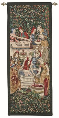 Winemakers Portiere Loom Woven Tapestry - 176 x 70 cm (5'10" x 2'3") - Requires Rod Size 2