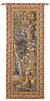 Wild Vine Portiere Loom Woven Tapestry - 170 x 66 cm (5'7" x 2'2") - Requires Rod Size 2