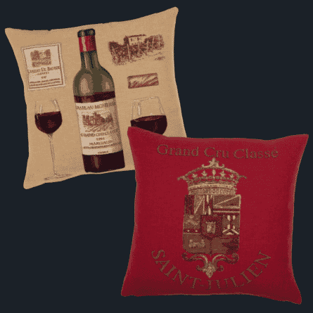 French Wine Tapestry Cushions